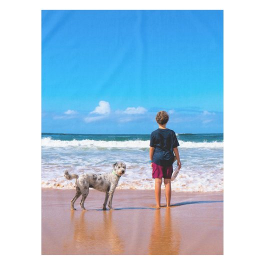 Aangepaste foto maak je eigen ontwerp - Ik hou van Tafelkleed (Voorkant)