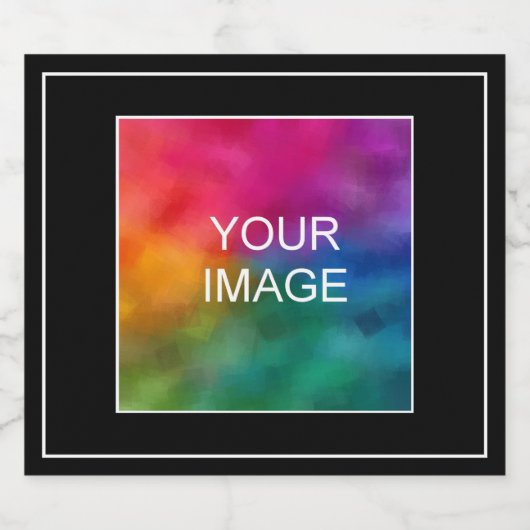 Aangepaste foto Maak je eigen sjabloon Zwart Bier Etiket (Enkel label)