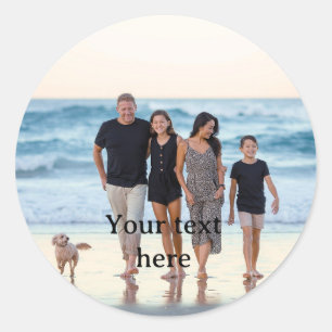 aangepaste foto Maak Uw Eigen Gepersonaliseerde Ronde Sticker