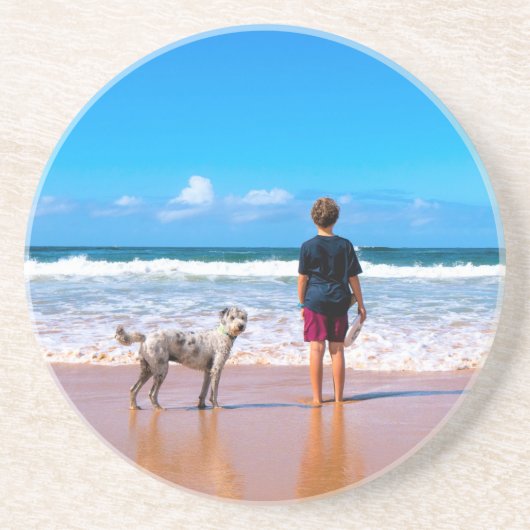 Aangepaste foto Maak uw eigen ontwerp Onderzetter (Voorkant)