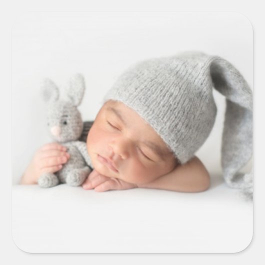 Aangepaste foto Maak uw eigen  Vierkante Sticker (Voorkant)