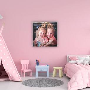 Aangepaste foto maakt het uniek met twee zussen canvas afdruk