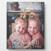 Aangepaste foto maakt het uniek met twee zussen fotoplaat (Voorkant)