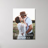 Aangepaste foto maakt het unieke Jubileum voor bru Canvas Afdruk (Voorkant)