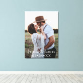 Aangepaste foto maakt het unieke Jubileum voor bru Canvas Afdruk (Insitu (Houten vloer))
