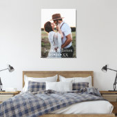 Aangepaste foto maakt het unieke Jubileum voor bru Canvas Afdruk (Insitu (Slaapkamer))