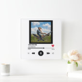 Aangepaste foto maakt unieke cadeaumuziek in ons l vierkante klok (Huis)