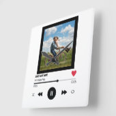 Aangepaste foto maakt unieke cadeaumuziek in ons l vierkante klok (Hoek)