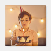 Aangepaste foto-magneet met herinneringen, verjaar magneet (Voorkant)