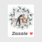 Aangepaste foto Magnolia Flower Lijst bruiloft Sticker (Vel)