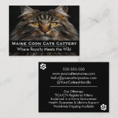 Aangepaste foto Maine Coon fokkerij Professioneel Visitekaartje (Voorkant / Achterkant)