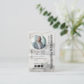 Aangepaste foto makelaar Professioneel onroerend g Visitekaartje (Staand voorkant)