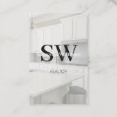 Aangepaste foto makelaar Professioneel onroerend g Visitekaartje (Achterkant)