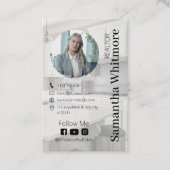 Aangepaste foto makelaar Professioneel onroerend g Visitekaartje (Voorkant)