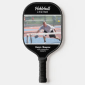 Aangepaste foto maken, tekst zwart op maat pickleball paddle (Voorkant)