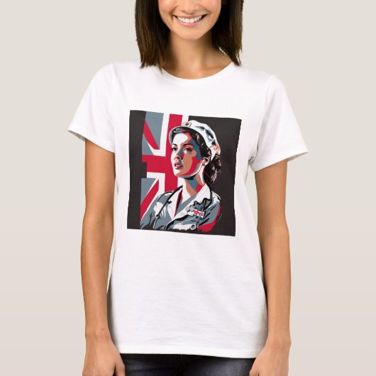 Aangepaste foto Mam vrouw vriendin Nurse T-Shirt (Voorkant)