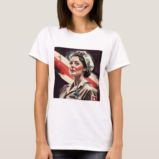 Aangepaste foto Mam vrouw vriendin Nurse T-shirt (Voorkant)