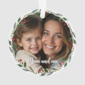 Aangepaste foto | Mama en ik cadeau | Geheugen Ker Ornament (achterkant)