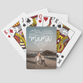 Aangepaste foto Mama U bent script hart overlay Pokerkaarten (Achterkant)