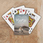 Aangepaste foto Mama U bent script hart overlay Pokerkaarten