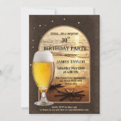 Aangepaste foto-Mannen Beer Birthday Party Kaart (Voorkant)