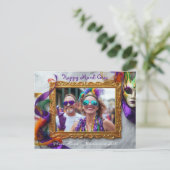 Aangepaste foto Mardi Gras Chaos Lijst Briefkaart (Staand voorkant)