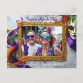 Aangepaste foto Mardi Gras Chaos Lijst Briefkaart (Voorkant)