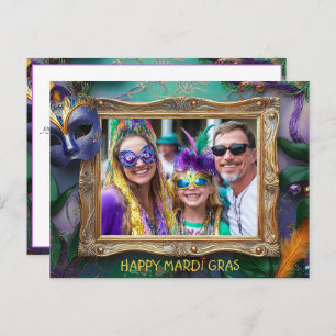 Aangepaste foto Mardi Gras Chaos Lijst Briefkaart