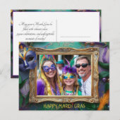 Aangepaste foto Mardi Gras Chaos Lijst Briefkaart (Voorkant / Achterkant)