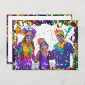 Aangepaste foto💚💜💛 Mardi Gras Herinneringen Briefkaart (Voorkant / Achterkant)