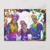 Aangepaste foto💚💜💛 Mardi Gras Herinneringen Briefkaart (Voorkant)