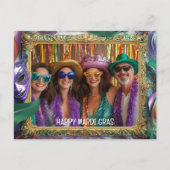 Aangepaste foto Mardi Gras Madness Magic Briefkaart (Voorkant)