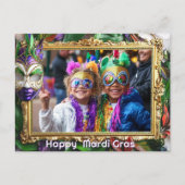 Aangepaste foto💚💜💛 Mardi Gras Magic Briefkaart (Voorkant)