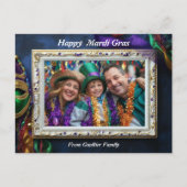 Aangepaste foto💚💜💛 Mardi Gras Magic Briefkaart (Voorkant)