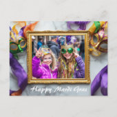 Aangepaste foto💚💜💛 Mardi Gras Magic Briefkaart (Voorkant)