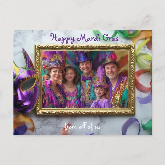 Aangepaste foto Mardi herinneringen Briefkaart (Voorkant)