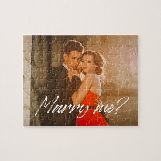Aangepaste foto Marry Me Voorstel Legpuzzel (Horizontaal)
