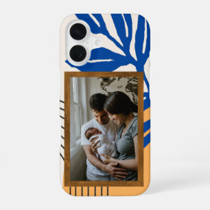 Aangepaste foto Matisse Abstract Botanisch Blauw iPhone 16 Hoesje
