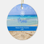 Aangepaste foto Maui-strandornament Keramisch Ornament (Links)