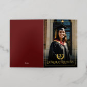 Aangepaste Foto MD Doctor of Medicine Afstuderen Folie Wenskaart (Buiten Laag)