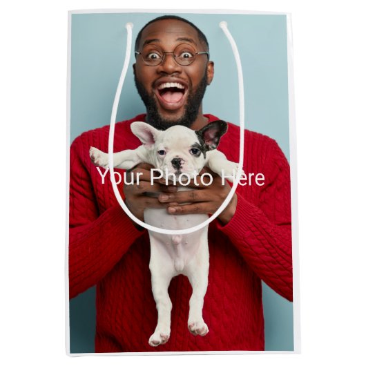 Aangepaste foto medium cadeauzakje (Voorkant)