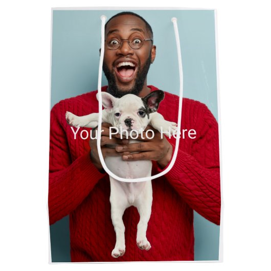 Aangepaste foto medium cadeauzakje (Achterkant)