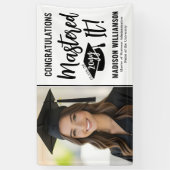 Aangepaste foto Meestersgraad Afstuderen Beheerst Spandoek (Verticaal)