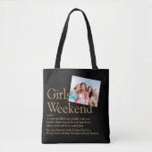 Aangepaste foto Meidenweekend Definitie Tote Bag (Voorkant)