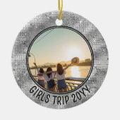 Aangepaste Foto Meisjes Trip Vrienden & Familie Va Keramisch Ornament (Voorkant)