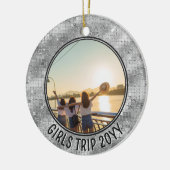 Aangepaste Foto Meisjes Trip Vrienden & Familie Va Keramisch Ornament (Links)