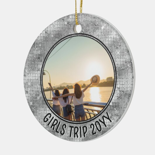 Aangepaste Foto Meisjes Trip Vrienden & Familie Va Keramisch Ornament (Links)
