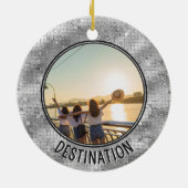 Aangepaste Foto Meisjes Trip Vrienden & Familie Va Keramisch Ornament (Achterkant)