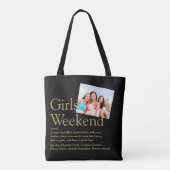 Aangepaste foto meisjes weekend definitie tote bag (Achterkant)
