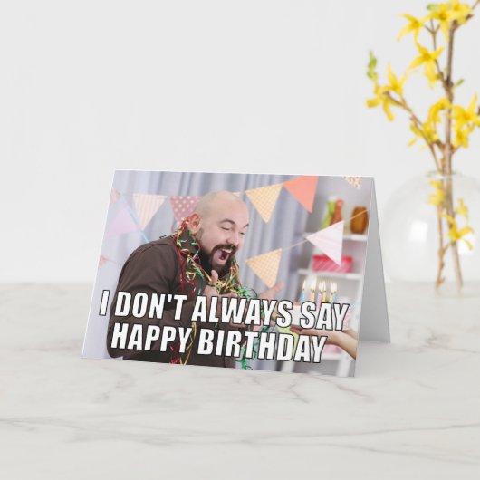 Aangepaste foto-memo Funny Birthday Card Kaart (Gele Bloem)